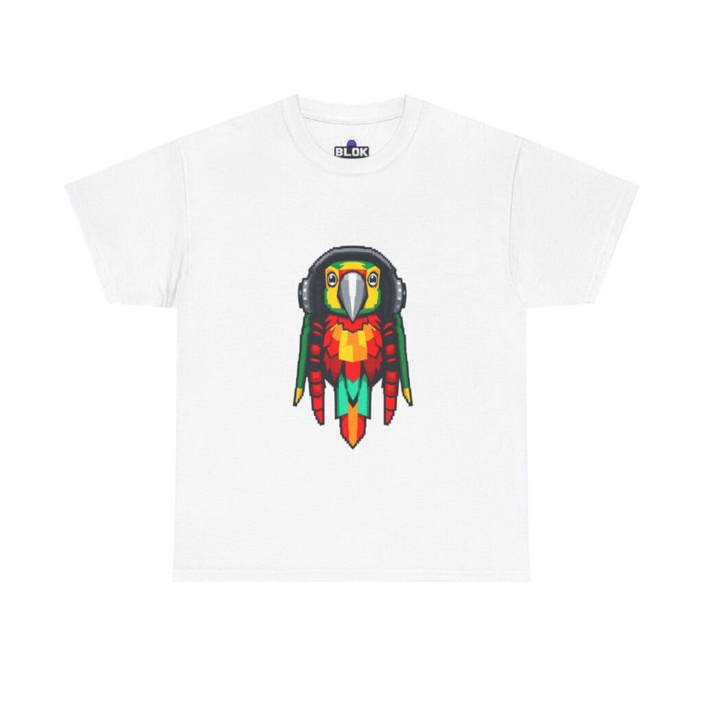Pixel Rasta Parrot Graphic Tee