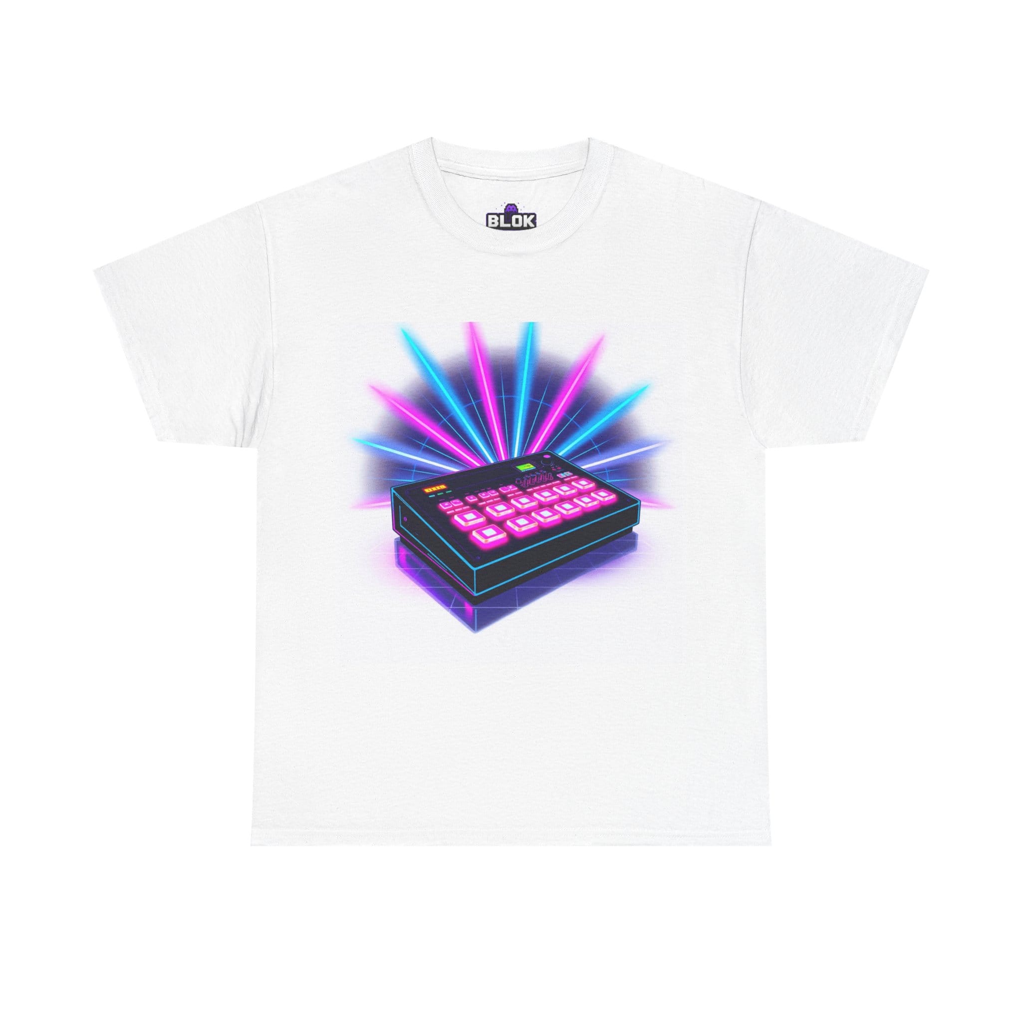 analog come back Neon Drum Machine Tee by blok.Design