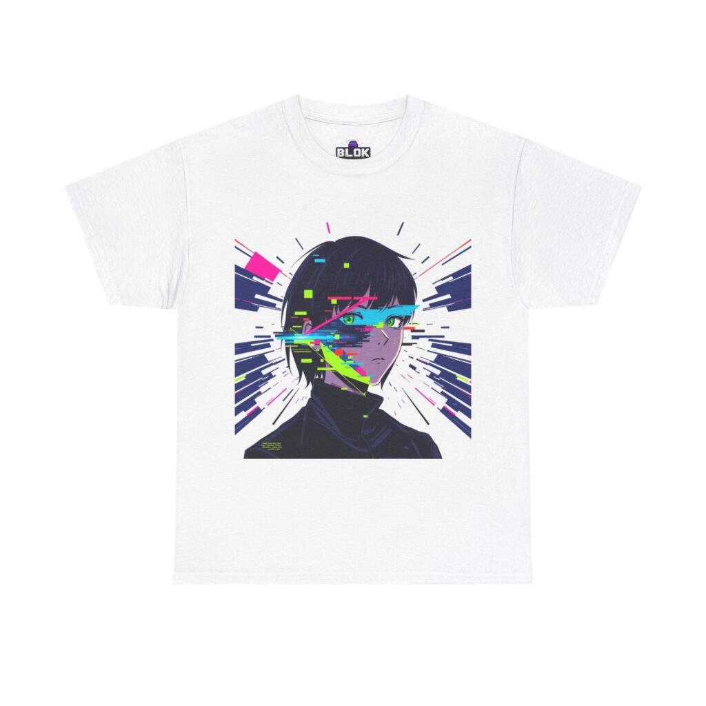 Glitch Anime Portrait Tee