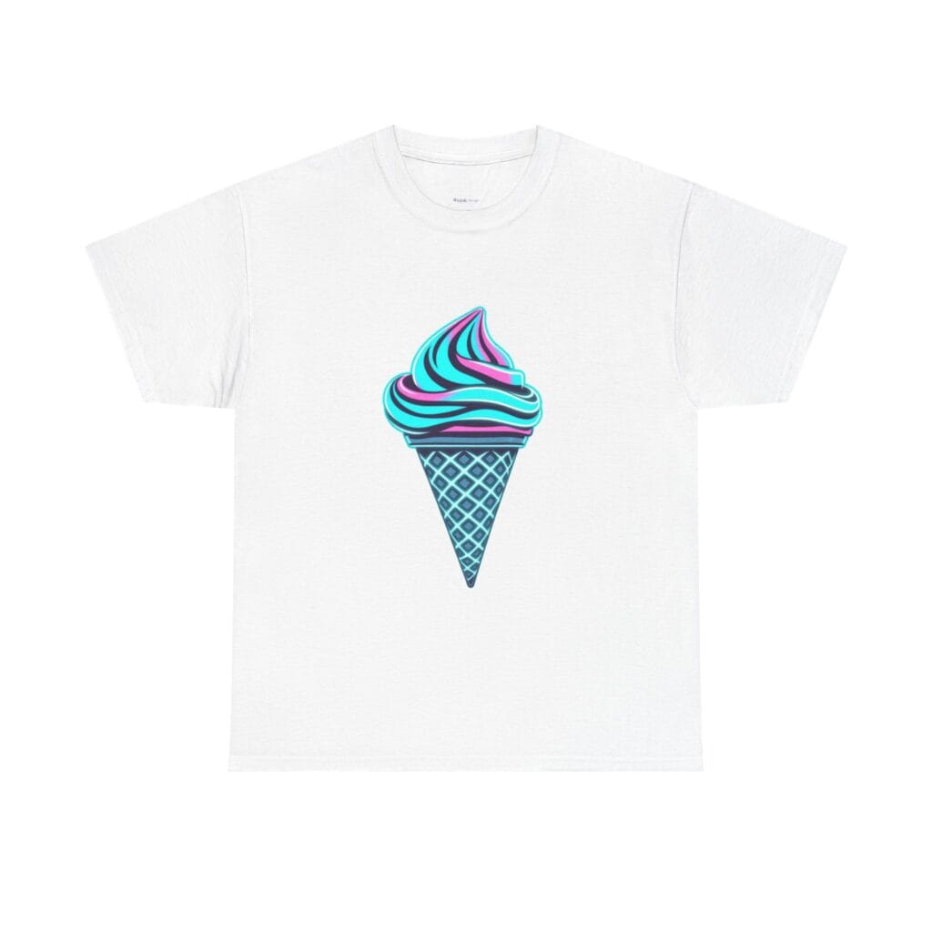Neon Scoop Retro Ice Cream Tee