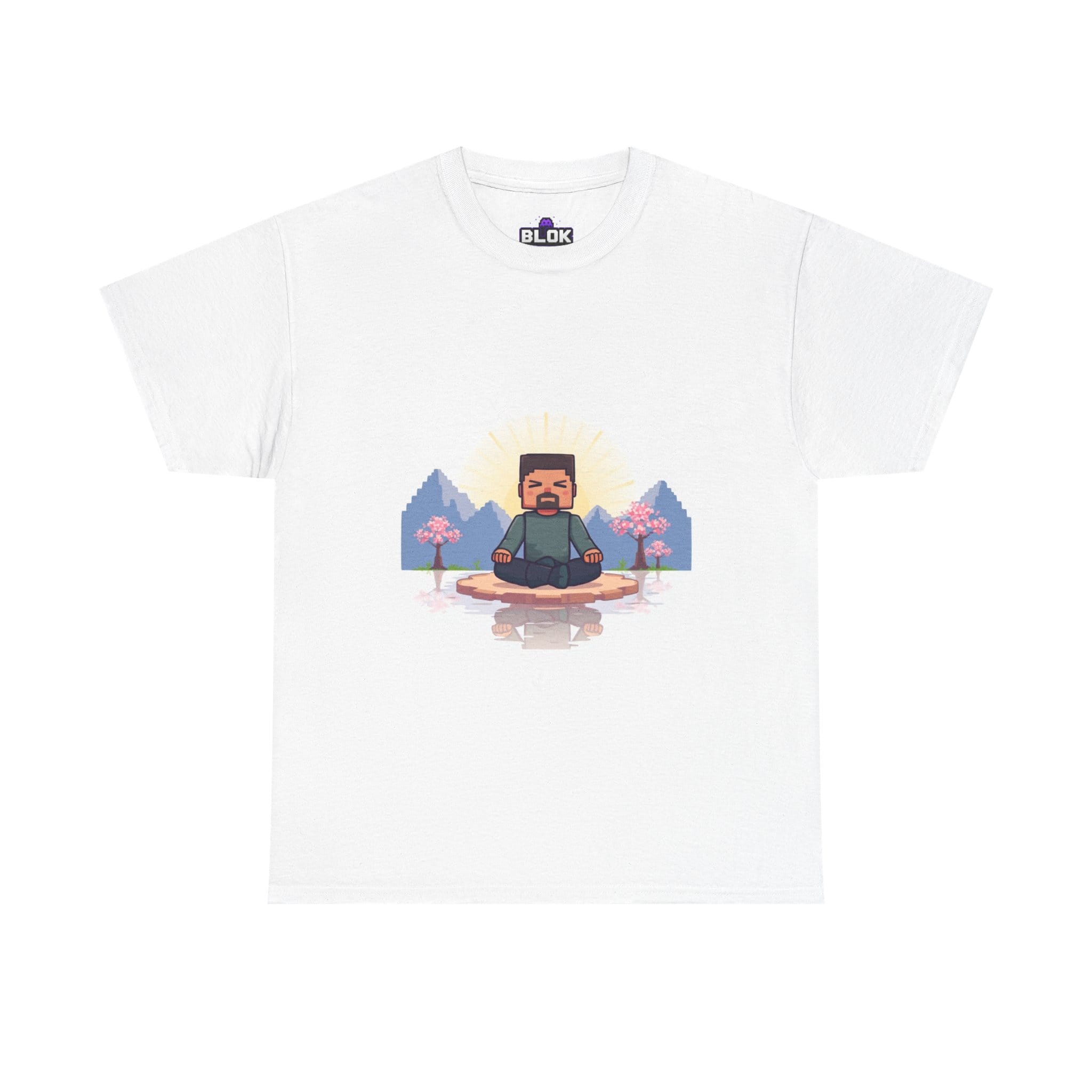 meme graphic tees - Minecraft Zen Meditation Tee by blok.Design