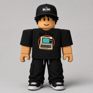 On The Spectrum Roblox Avatar Pack by blok.Design Male Front Black avatar mockup