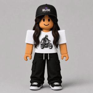 CHAD-011 Roblox Avatar Pack by blok.Design Female Front White avatar mockup