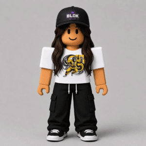 CHAD-015-C1 Roblox Avatar Pack by blok.Design Female Front White avatar mockup