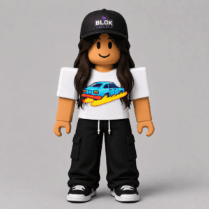 CHAD-055 Roblox Avatar Pack by blok.Design Female Front White avatar mockup