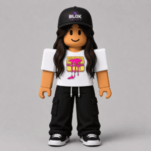 CHAD-059 Roblox Avatar Pack by blok.Design Female Front White avatar mockup