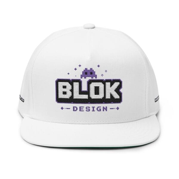Blok Design Embroidered Flat Bill Cap — Built Different | blokdesign.shop