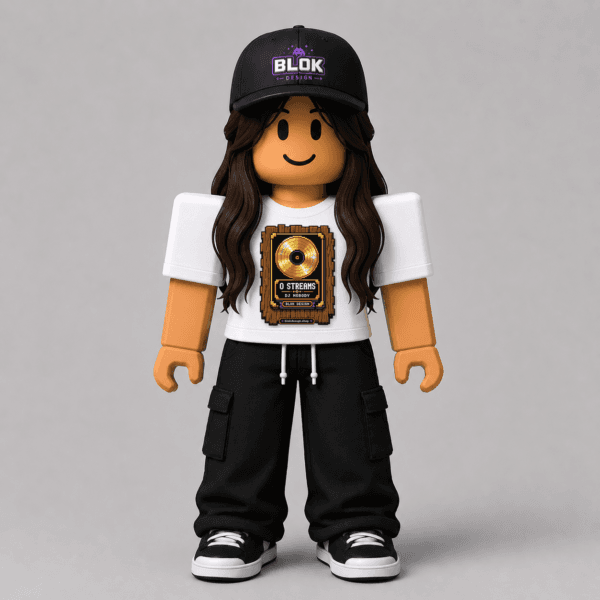 0 Streams Gold Record Pixel Art Roblox Avatar Pack by blok.Design
