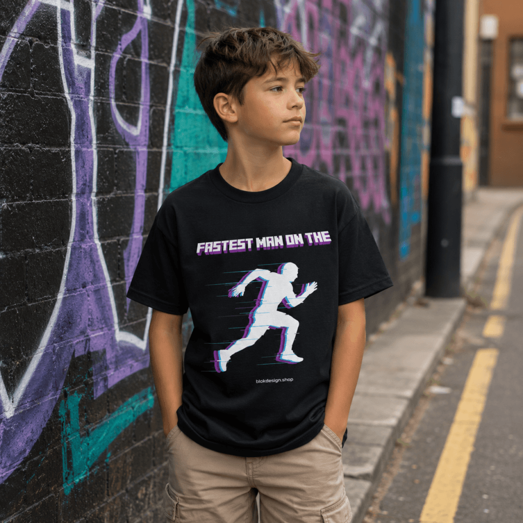 Fastest Man On The Pixel Tee — Kids Tee